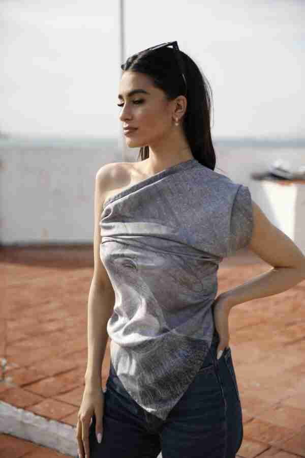 Premium Silk Handprinted Donkey Scarf 7003